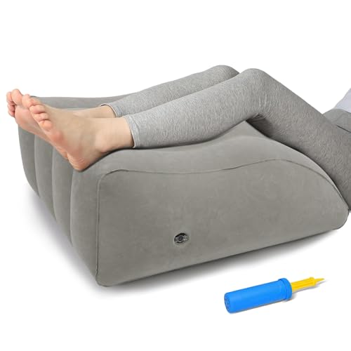Inflatable Leg Elevation Wedge Pillow - Portable Support for Sleeping & Recovery