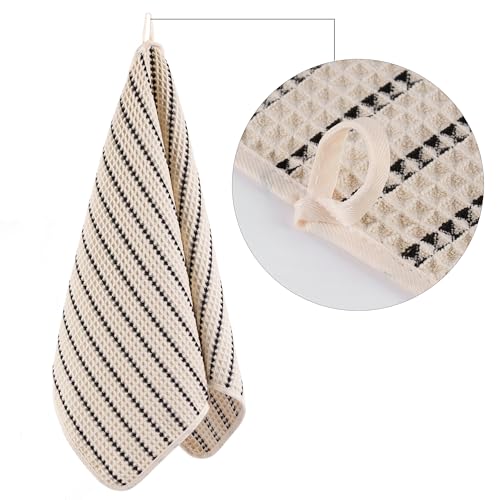 Microfiber Waffle Hand Towels - 16x30 in, Quick Dry, 4 Pack