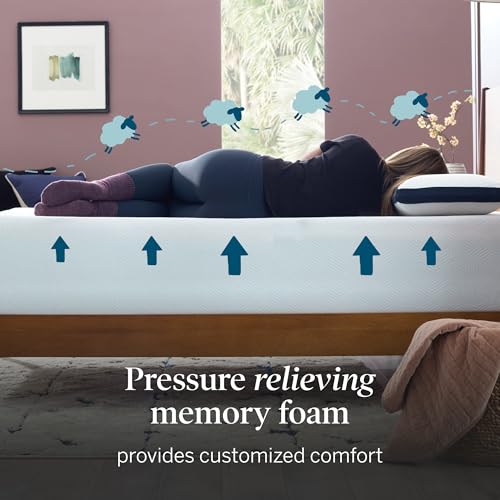 10-Inch Gel Memory Foam Mattress, Queen Size - Cooling & Medium Firm Feel