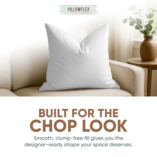 Pillowflex 22x22 Synthetic Down Pillow Insert - Square Throw Pillow Form