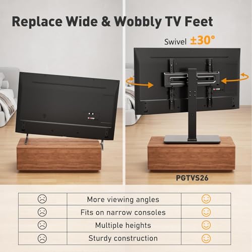 Universal Swivel TV Stand Base for 32-70 Inch TVs - Height Adjustable