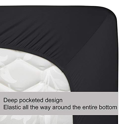 N&Y HOME Jersey Knit King Fitted Sheet - Soft 4-Way Stretch Deep Pocket