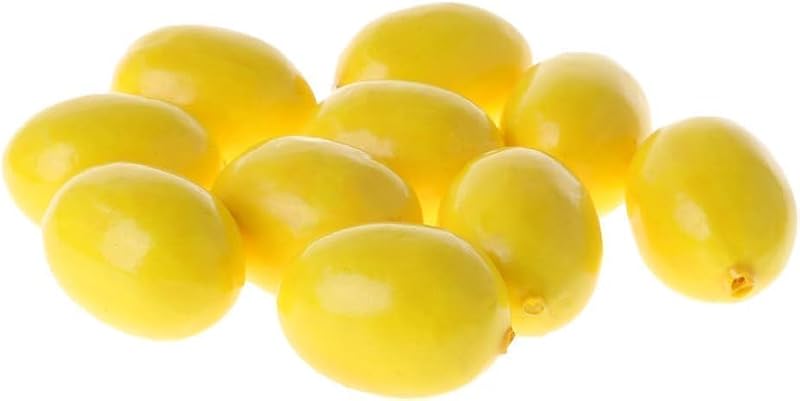 20Pcs Yellow Artificial Lemon Decor for Home & Party