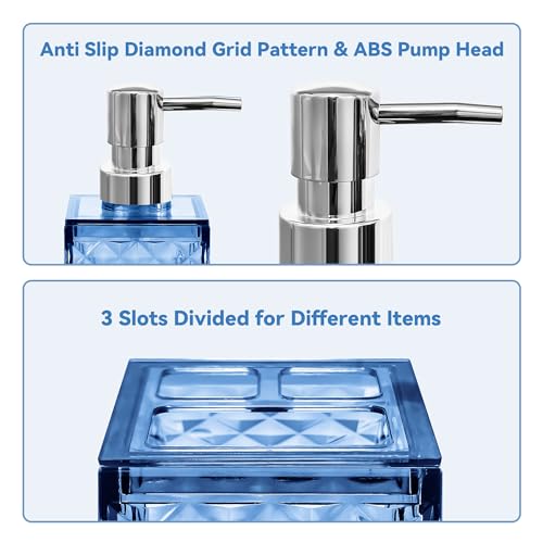 2-Piece Bohemian Bathroom Accessory Set with Soap Dispenser & Holder