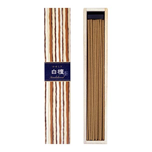 Sandalwood Incense Sticks with Ceramic Holder - 40 Count, Clean Burning