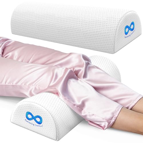 Memory Foam Under Knee Pillow for Back Pain Relief - Ergonomic Leg Bolster