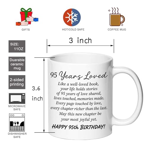AliCarr 95C 11oz Loved Chapter Birthday Coffee Mug for Women, Gift