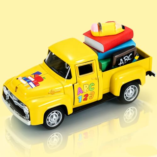 5-Inch Coastal Beach Theme Mini Truck Decor with Seashell Accessories