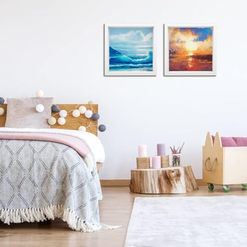 4-Pack 8x8 Inch Shadow Box Frames, Square 3D Display Cases for Memorabilia