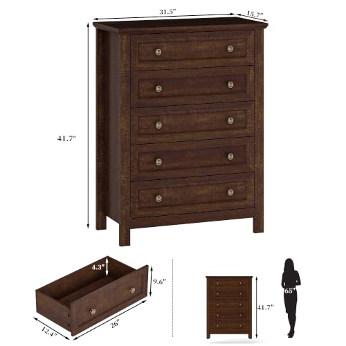 3-Piece Farmhouse Bedroom Furniture Set: 6-Drawer & 5-Drawer Dresser, Nightstand