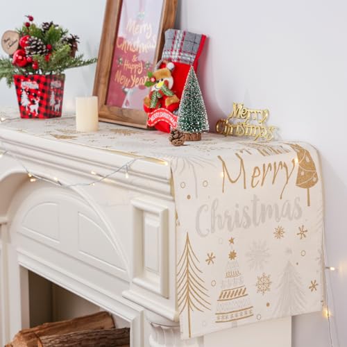 Siilues 220 GSM Christmas Table Runner 13x120 Inch Holiday Decor
