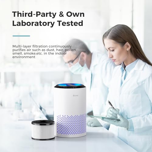 AROEVE Air Purifier for Bedroom MK01A White with Sleep Mode & Aromatherapy