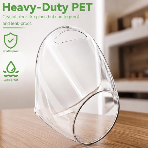 USUIT 4L Clear Plastic Ice Bucket - Pack of 2, Wine & Beer Chiller for Parties