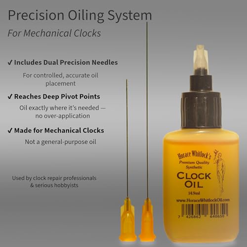 Synthetic Clock Oil for Mechanical Movements – 15ml with Precision Needles