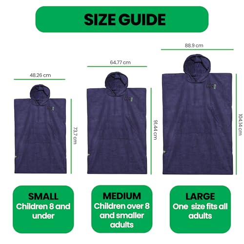 Kids Hooded Poncho Towel - Quick-Dry Microfiber Changing Robe for Beach & Swim
