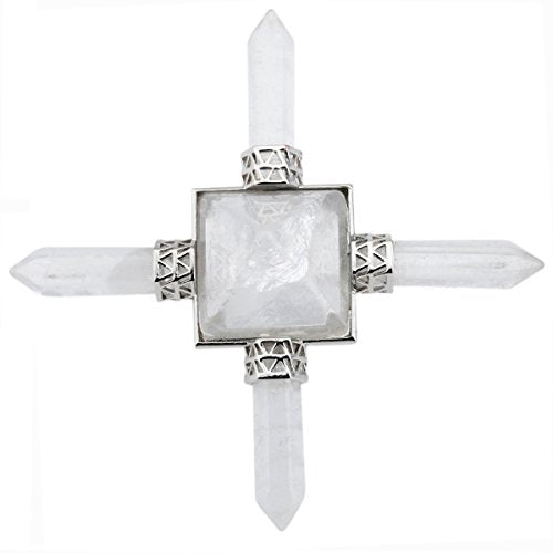 Clear Quartz Crystal Pyramid Generator for Reiki Meditation and Home Decor