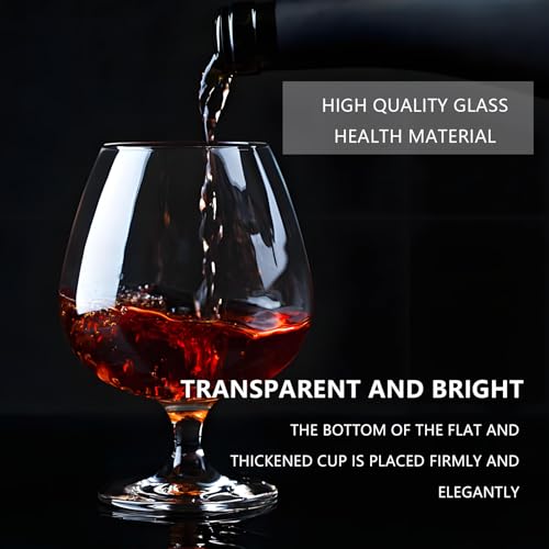 Set of 4 Lead-Free Crystal Brandy Whiskey Cognac Glasses 11.5 oz