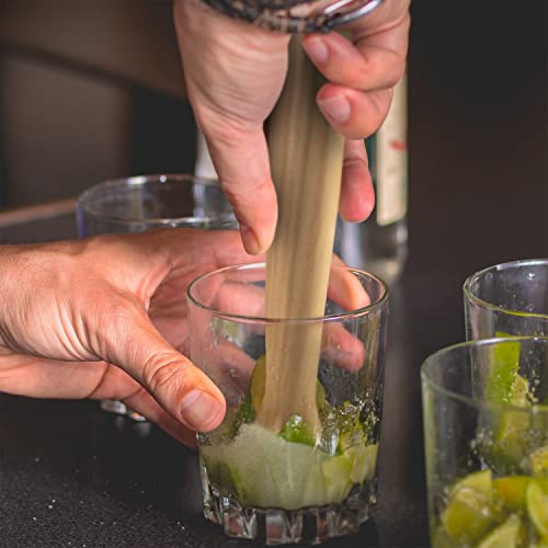8-Inch Wooden Cocktail Muddler for Herbs & Fruit Mixology - Bar & Kitchen Tool