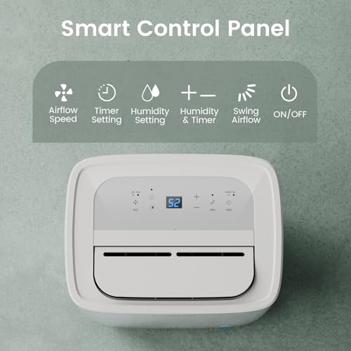 80 Pint Dehumidifier for Basement and Home with Auto Swing