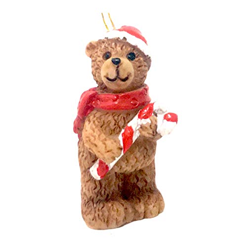 BANBERRY DESIGNS 12-Pack Bear Christmas Ornaments Set – 1.25"‑1.50" Bears in Santa Hats, 4 Poses