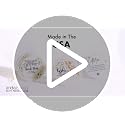 Personalized Baptism Ornament 2026, Round Ceramic Eucalyptus Wreath Keepsake