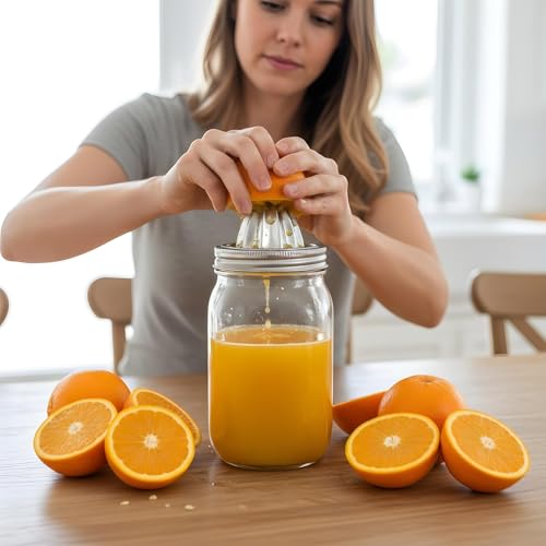 4-Pack Stainless Steel Mason Jar Juicer Lids for Wide Mouth Jars