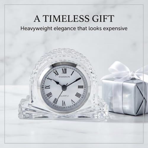 Small Crystal Mantle Clock for Home Decor