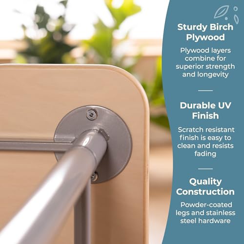 Adjustable Height Standing Desk for Kids and Adults - Birch Wood Tabletop