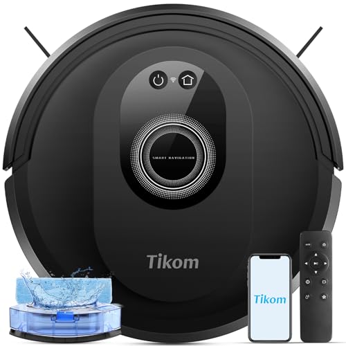 Tikom G8000 Max Robot Vacuum and Mop Combo, 5000Pa Suction, Pet Hair