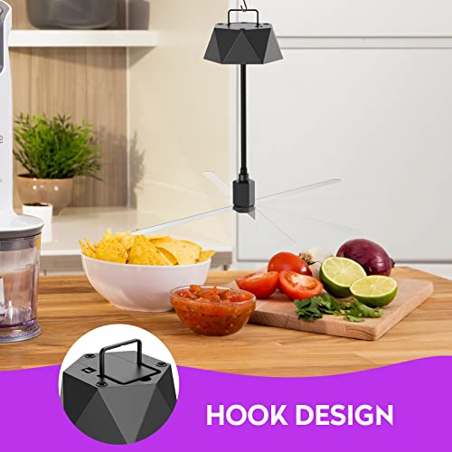 PIMAG Fly Repellent Fans for Tables 4 Pack, Holographic Blades