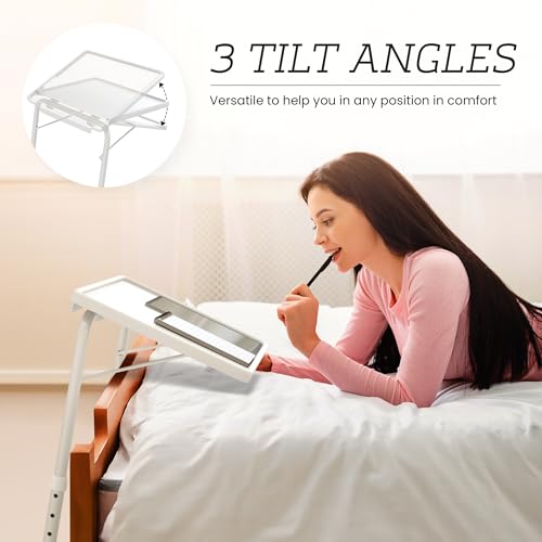 Adjustable TV Tray Table - Foldable Laptop Desk with 6 Height Settings