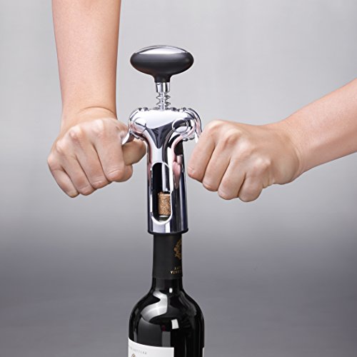 OXO Steel Winged Corkscrew - Easy-to-Use Wine Bottle Opener with Soft Knob