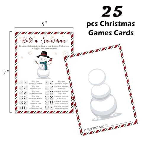 Zhminz Christmas Snowman Dice Game for Family & Party Fun