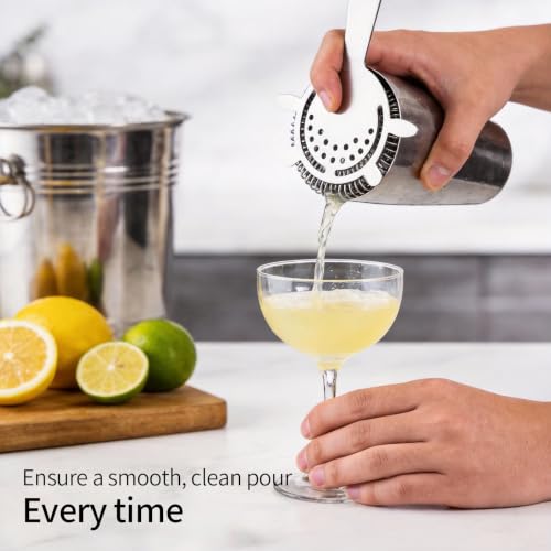 Kirecoo 2PCS Stainless Steel Cocktail Strainers - Professional Bar Tool Set