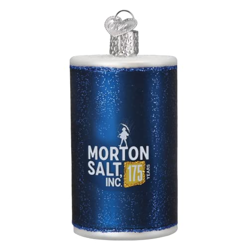 Old World Christmas Morton Salt Can Glass Ornament - Handcrafted Holiday Decoration