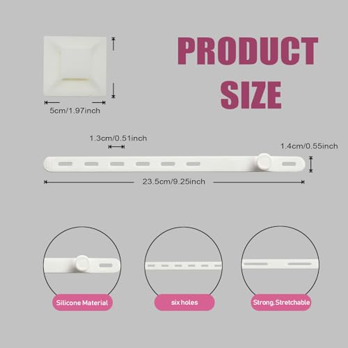 Damage-Free Adhesive Garland Hangers with Adjustable Cable Ties - 6 Pack