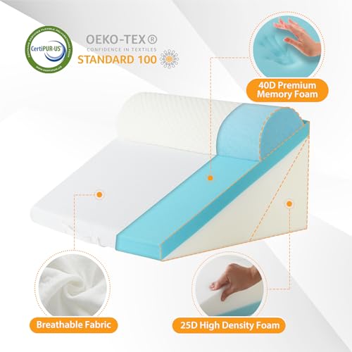 Adjustable 3-Piece Wedge Pillow Set for Post Surgery Support