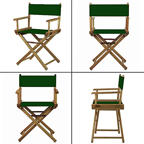2-Piece Director Chair Replacement Canvas Set with Wood Poles, Green