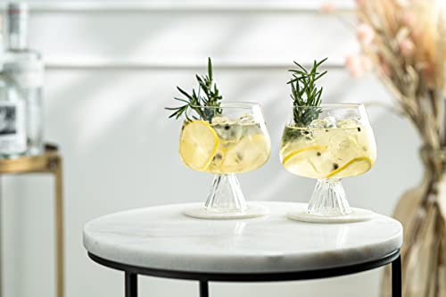 17 oz Borosilicate Glass Balloon Cocktail Goblets, Set of 4