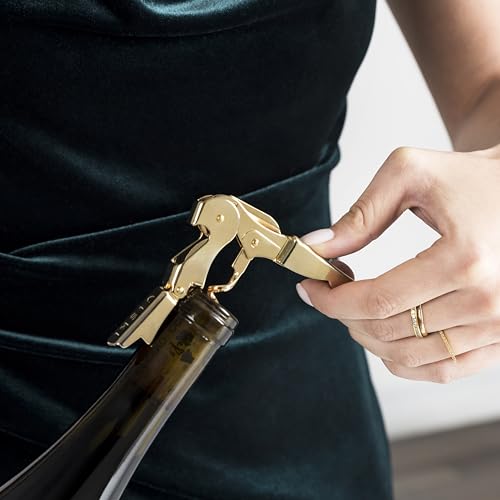 Viski 24k Gold Plated Signature Double Hinged Waiter's Corkscrew - Standard