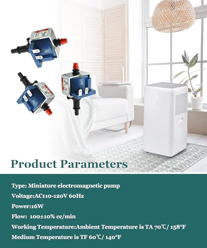 JYPC-2 Solenoid Water Pump 110V-120V 60Hz 16W for Dehumidifiers and Steamers
