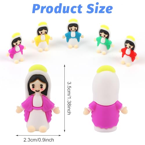 30-Piece Mini Virgin Mary Figurines - Religious Party Favors & Easter Fillers