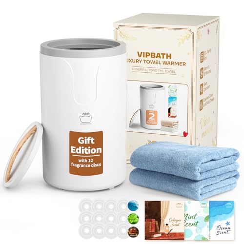 20L Large Towel Warmer Bucket with Timer, Fragrance Discs & Safety Shut-Off