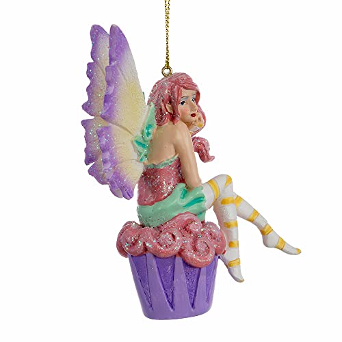 Amy Brown Fairy Cupcake Ornament - Whimsical Christmas Tree Decoration