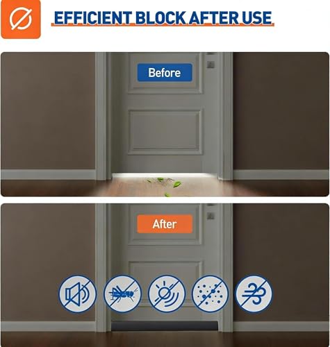 Under Door Draft Stopper - 36 Inch Adjustable Gap Filler & Door Sweep