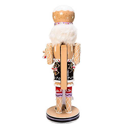 16-Inch Wooden Gingerbread Christmas Nutcracker Tabletop Holiday Decor