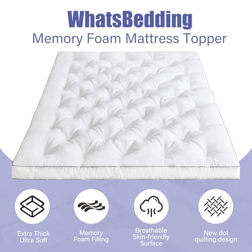 4 Inch King Gel Memory Foam Mattress Topper - Back Pain Relief