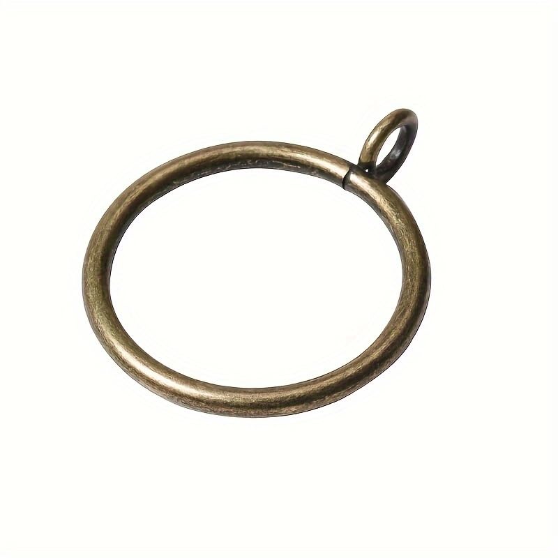 40 Pcs Antique Brass Curtain Rings with Clips - 2 Inch Heavy Duty Metal