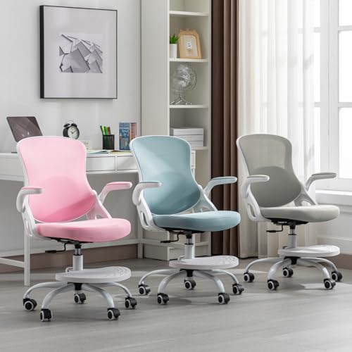 Ergonomic Kids Desk Chair with Adjustable Height, Footrest, and Swivel Mesh