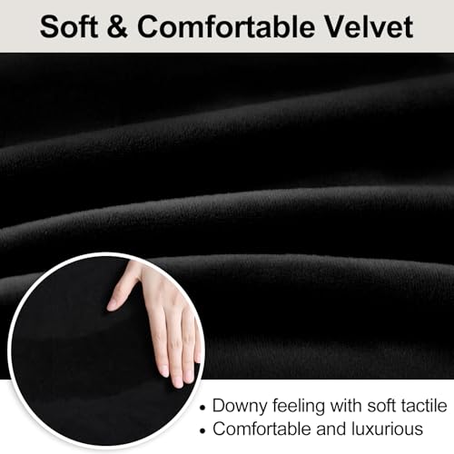 Velvet Dining Chair Covers Set of 4 | Stretch Fit, Soft & Washable